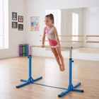 Barre Fixe Gymnastique Enfants HOMCOM - Hauteur Réglable 88-128cm - Pliable - Support 50kg