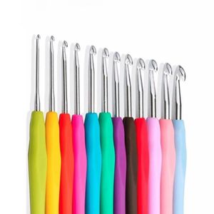 multicolore 2-8 mm adultes aiguilles /à tricoter pour loisirs cr/éatifs Lot de 12 crochets en aluminium pour d/ébutants