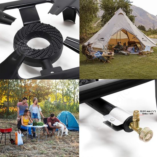 Wiltec Réchaud à gaz outdoor, 560 x 410 x 165 mm, cuisinière en
