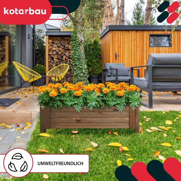 KOTARBAU® Jardinière Anthracite 300 Mm Ovale - Pot De Fleurs Élégant Pour Balcon, Terrasse Et Intérieur Moderne
