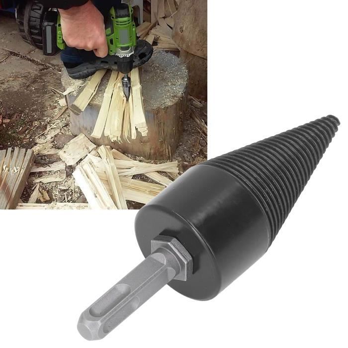 Foret Fendeur De Bûches 32mm Avec 3 Poignées - Cône Hélicoïdal Pour Perceuse, Bois De Chauffage