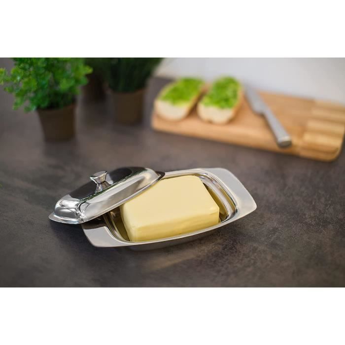 Récipient à beurre moderne de 250 ml avec couvercle en bois pour cuisine 