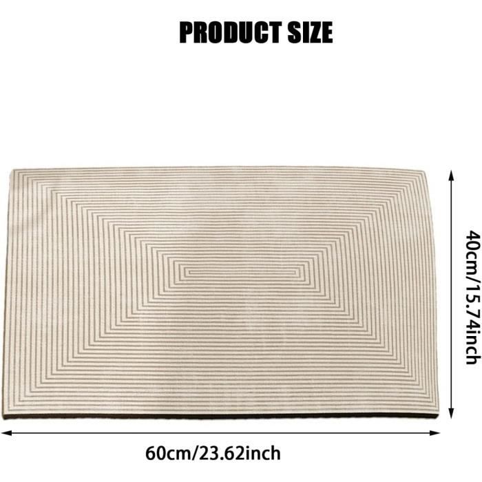 Tapis De Bain à Diatomées Samine Gris 30x20 Cm - Absorbant, Antidérapant Et Séchage Rapide