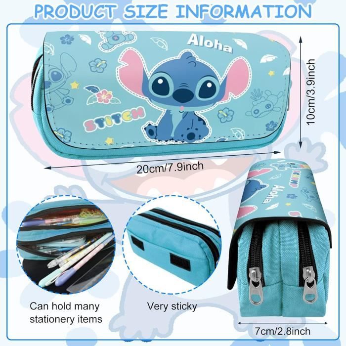 Simyron Trousse à Crayons Stitch - Trousse à Crayons Cartoon, Sac de