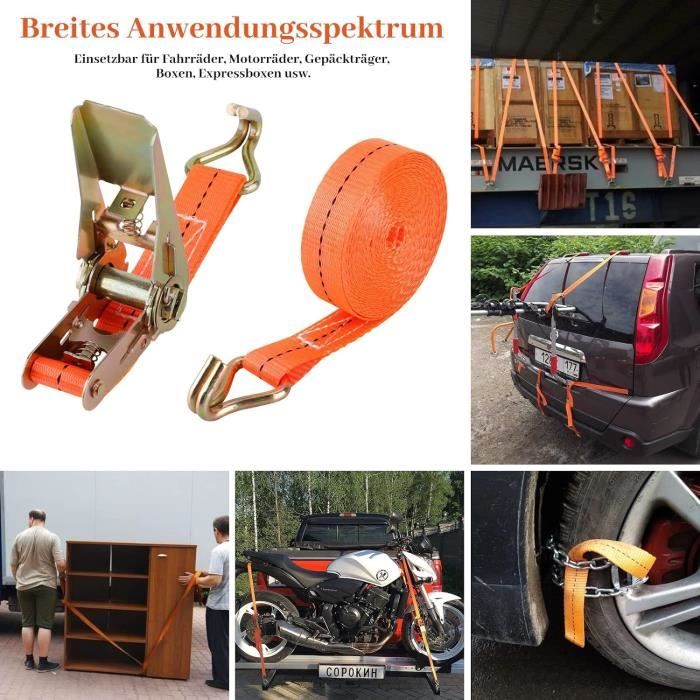 6 Pièces Sangle À Cliquet Sangles D'Arrimage Avec Boucle Sangle Sangles De Serrage, Sangle