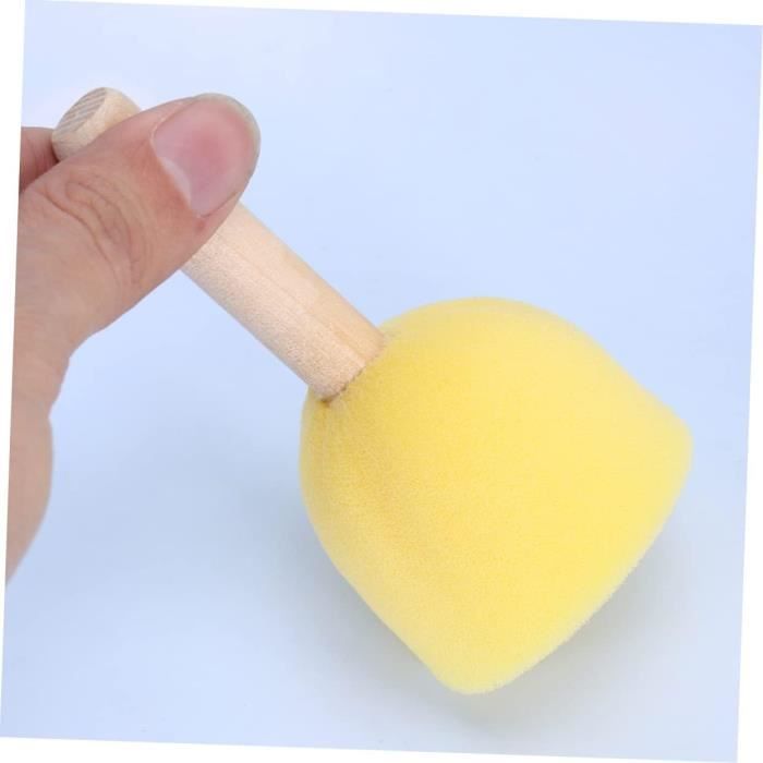 Set De 30 Pinceaux éponge + 5 Palettes Mélange – 4 Tailles Différentes – Pour Enfants, Peinture DIY, Céramique, Bricolage