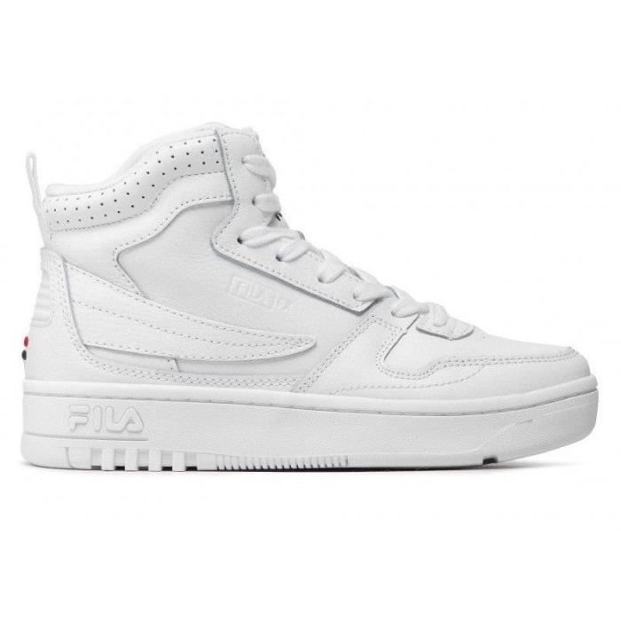 Basket Homme FILA Fxventuno L Logo Mid Cuir Blanc Lacets