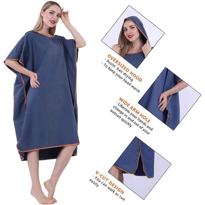 Poncho Spiaggia Microfibra Uomo - Asciugatura Rapida - Foto 7