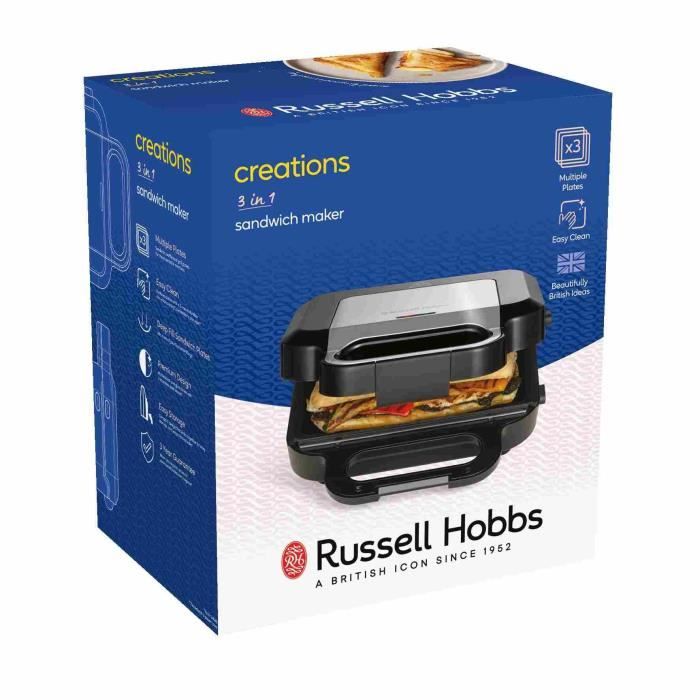 Russell Hobbs Appareil Croque Monsieur [Multifonction 3en1] Creations