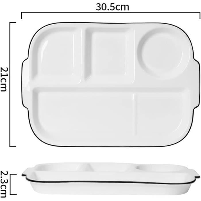 Assiette Compartiment Adulte Céramique Assiette De Controle Des