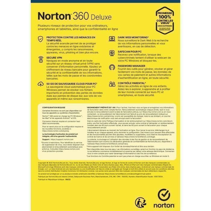 Norton 360 Deluxe | Extra Spazio Archiviazione|Esclusiva