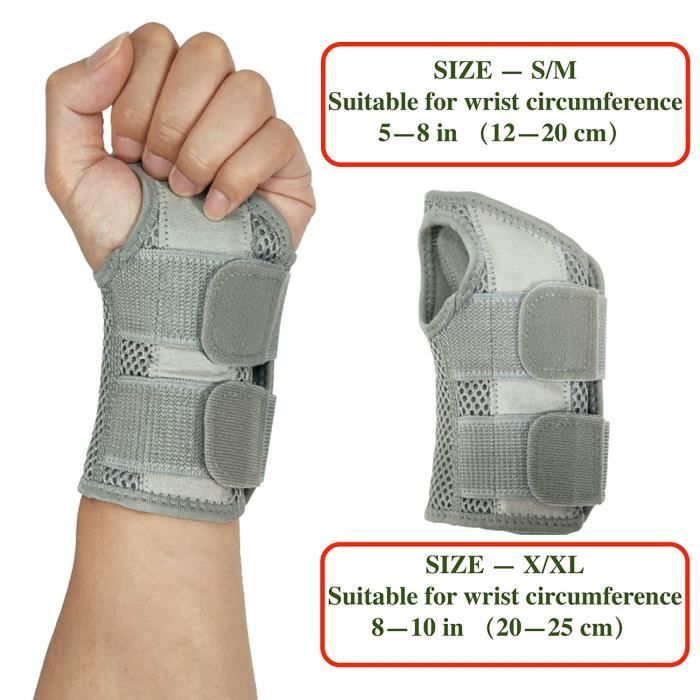 Paire D’attelles Poignet Réglables – Néoprène, Compression Légère, 15-25cm, Pour Sport, Musculation, Travail, Gauche/droite