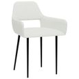 Lot de 4 Chaises de salle à manger Contemporain - Chaise de cuisine Chaise de salon Blanc Tissu Moderne De Luxe | 10860-2