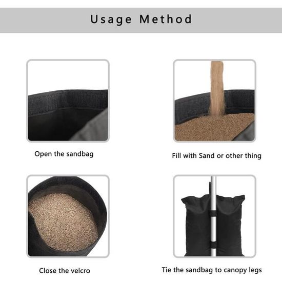 Sac De Sable Pour Photo / Support De Fond - Taille 23x46cm - Noir - Pour Studio