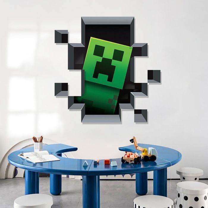 Autocollant Mural 3D Amovible - 40x60 Cm - Décor Dessin Animé Pour Chambre Enfant, Salon Ou Aire De Jeu - Facile à Poser Et à Retirer