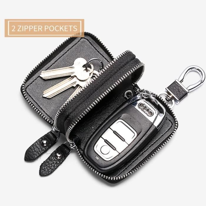 Étui universel porte-clés de voiture cuir véritable housse de clé de voiture  voiture porte-clés intelligent marron 781913441653