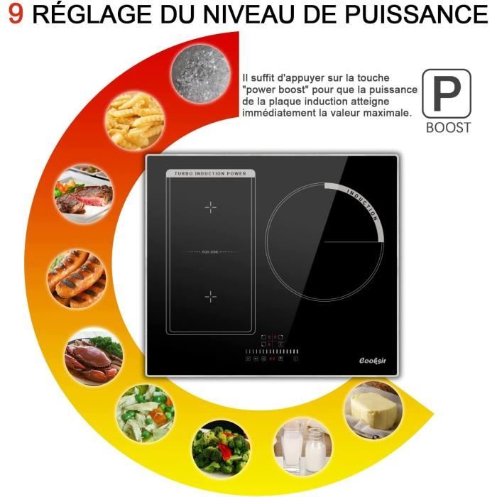 Plaque De Cuisson à Induction Double Mobile CASO Touch 3500 - 3500W - 6 Niveaux - Minuterie 180 Min - Mobile Avec Prise Standard