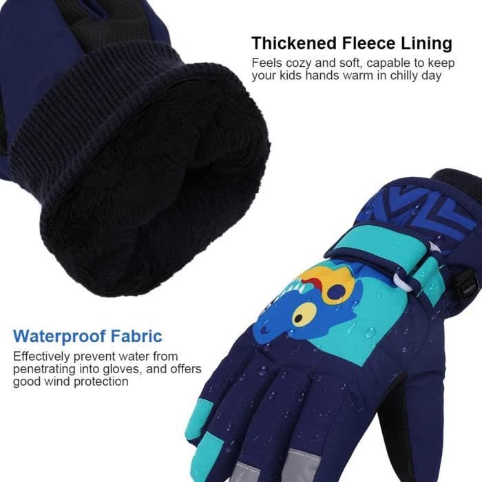 Gants De Ski Enfants Renne – Imperméables, Chauds Et Antidérapants – Taille 4-8 Ans Pour Activités Neige Et Hiver - 8