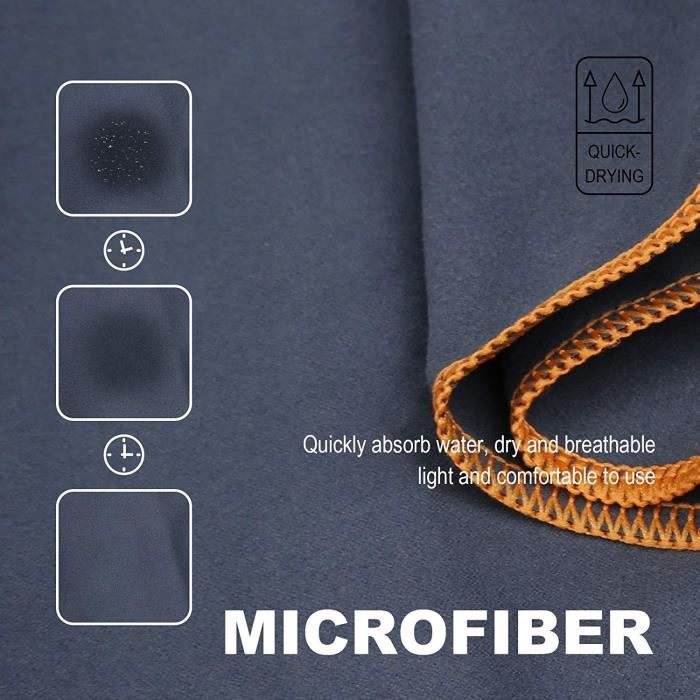 Poncho De Bain Microfibre Avec Capuche 110x75 Cm - Serviette De Plage, Surf, Sauna, Hommes/femmes, Bleu - 4