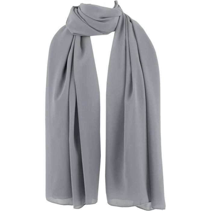 Châle En Mousseline De Soie Dégradé De Couleur - écharpe Foulard Femme 160 X 50 Cm - Léger Et Polyvalent