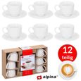 Set de 6 tasses expresso soucoupes blanc espresso tasse de café moderne cuisine-3