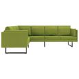 Canapé d'angle Canapé de relaxation - Sofa Divan Canapé Confortable Vert Tissu Moderne De Luxe | 65642-3