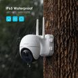 (2K Upgrade) ieGeek Caméra Surveillance WiFi Extérieure Caméra IP Batterie Vision Nocturne Couleur PIR Détection de Mouvement-3