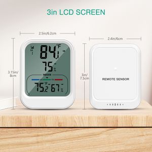 Thermomètre Digital Réfrigérateur/Congélateur - Sonde -50°C à 70°C - Alarme - Affichage LCD