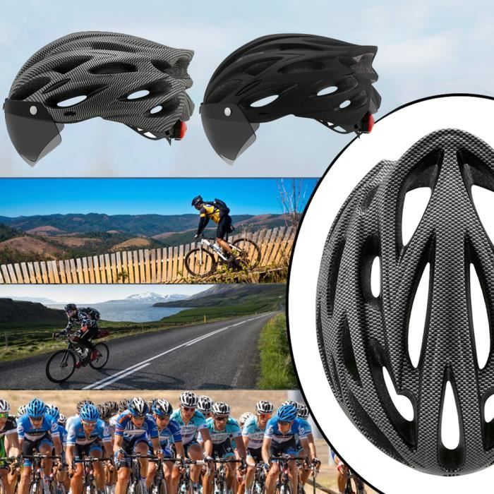 Casque vélo,casques de vélo pour hommes et femmes, léger, mat, vélo de  route en montagne, entièrement façonné- Black[F1068] - Cdiscount Sport