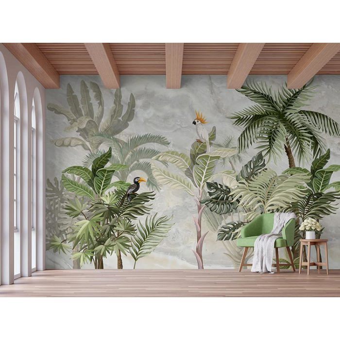 Papier Peint Panoramique Jungle Tropicale De Bananiers Papier Peint ...
