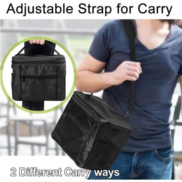 Sac Isotherme Repas 10L RAINSMORE - Pour Déjeuner, Pique-Nique, Travail - Contient 12 Canettes - Noir - 7