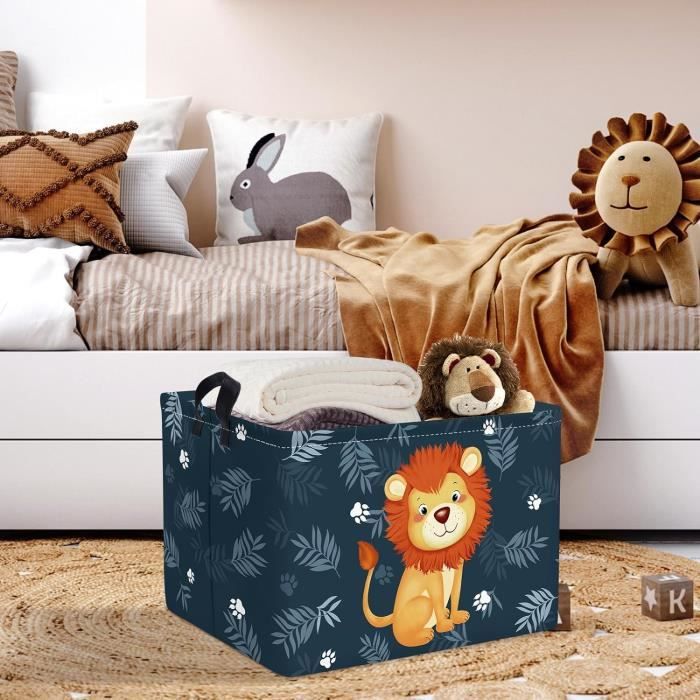 1pc * Boîte De Rangement Pliable En Tissu Avec Design Monde * - Organisateur De Garde-Robe Robuste Et Pliable Adapté Aux Vêtements, Livres - Conteneur * * De Place, Rangement Sous Le Lit