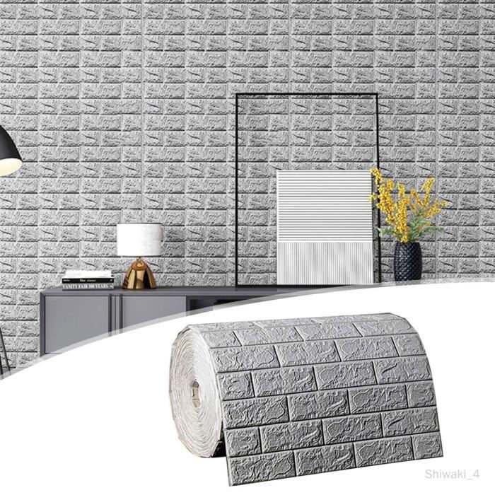 Papier Peint Autocollant Mural 3D – Panneau Mousse XPE 35x35 Cm (lot, Neuf)
