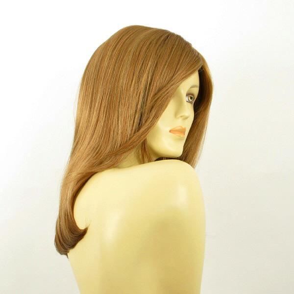Perruque Femme Mi-longue Hilary 24B - Blond Doré - Synthétique à Raie Libre - Neuf Avec étiquettes