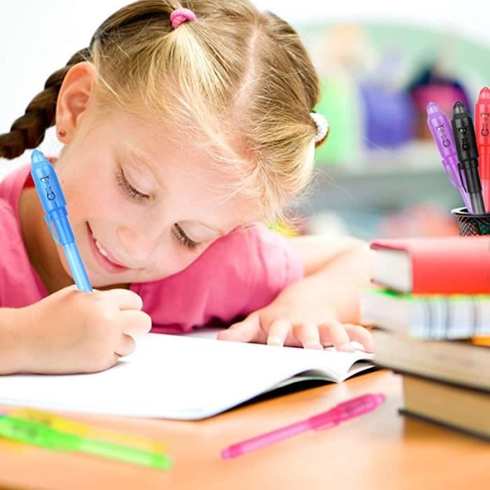 AMISENK Lot De 2 Stylos à Encre Invisible Avec Lumière LED Pour