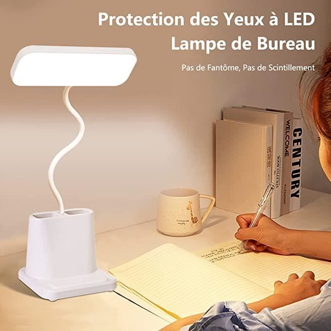 Lampe de Bureau Sans Fil, WOVTE Lampe de Bureau LED avec 3 Niveau