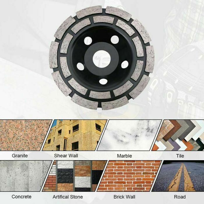 Disque Diamant 230 APLUS Disque Diamant à Meuler Poncer Le Béton 125 X 22,2 Mm Assiette Pour Meuleuse Pour Béton, Granit, Pierre Et Maçonnerie Brique Surfaçage Façonnage Coupe Verre Diamant