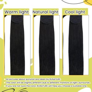 Postiche Queue De Cheval Ondulé 65cm - Blond Cuivré Clair Et Chocolat - Accessoire Cheveux Synthétique