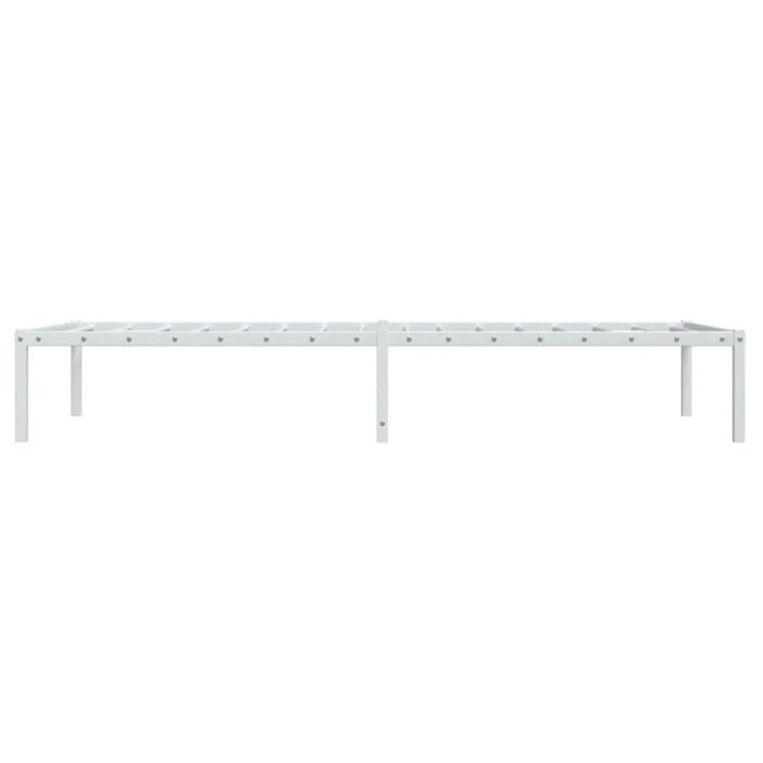 VidaXL Cadre de lit métal blanc 90x190 cm 373665 - Cdiscount Maison