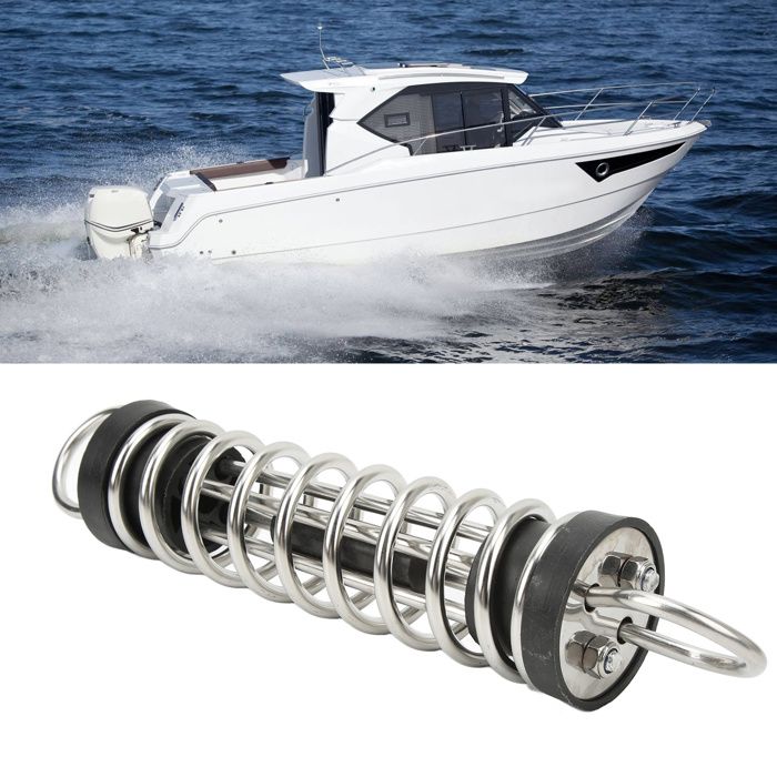 Dsheng Ressorts D'amarrage De Bateau, Amortisseur De Ressort D'amarrage Marin D'amarrage De Quai En Acier Inoxydable 316 Pour Pièces De Rechange De Yachts De Navires, Diamètre 1/4