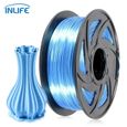 Filament 3D Silk-PLA Bleu 1.75mm 1KG fil d'imprimante 3D INLIFE bobine pour imprimante 3D et stylo 3D-0