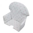 Housse d'assise pour chaise haute bébé enfant gamme Délice - Pois roses - Monsieur Bébé-0