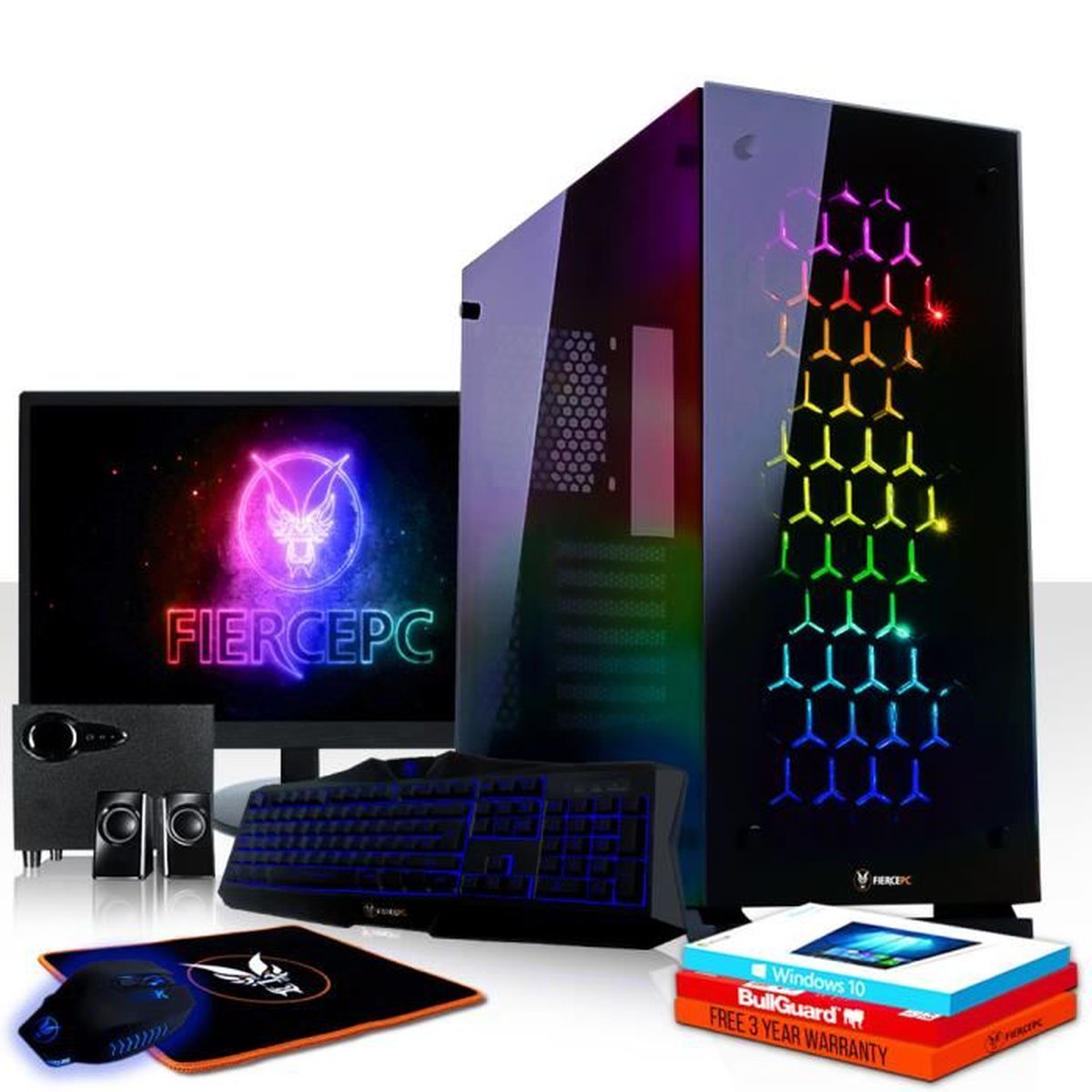 Fierce Apache Pc Gamer De Bureau Intel Core I7 7700 4x4 2ghz Cpu 16go Ram Gtx 1050 2go 1to Hdd 463777 Prix Pas Cher Cdiscount
