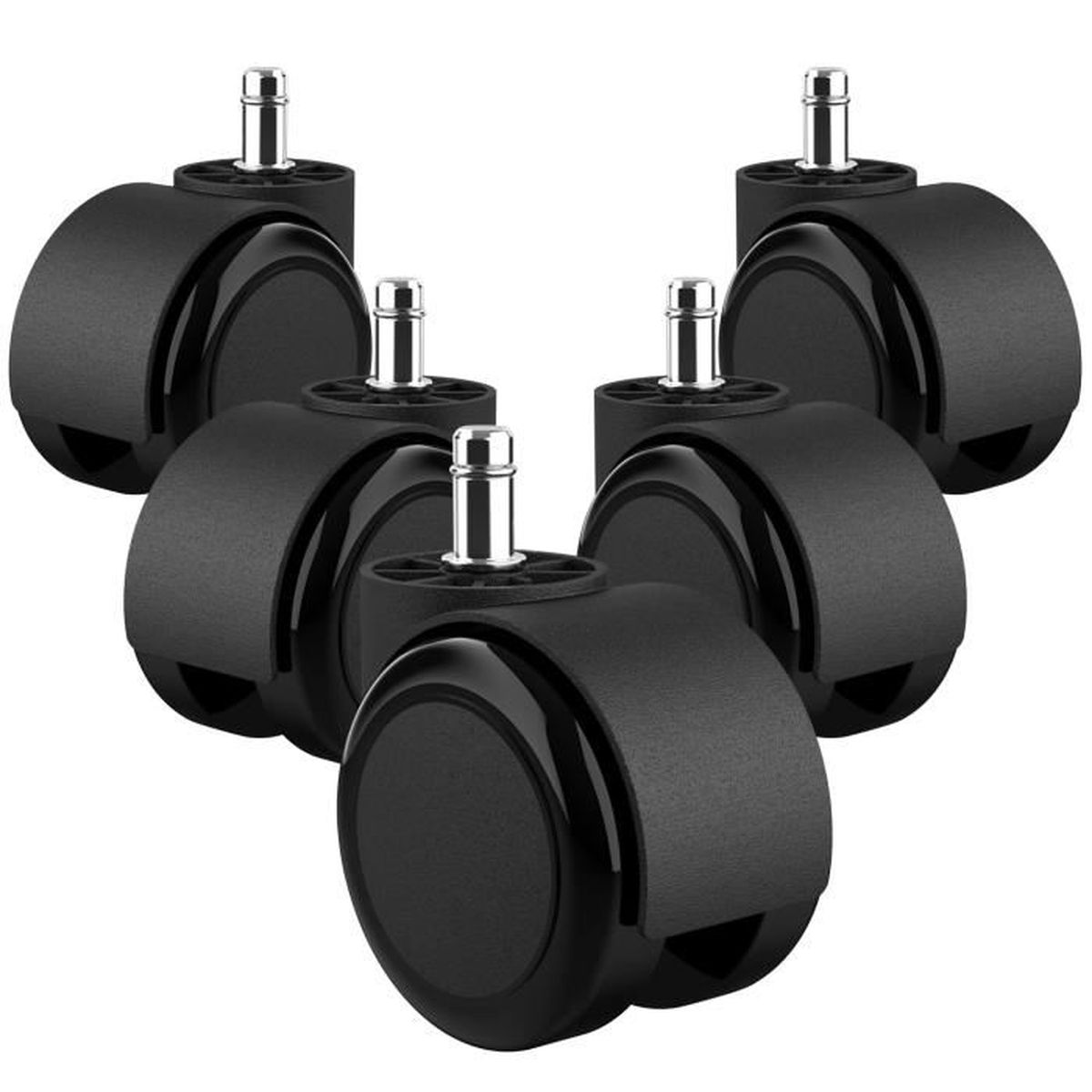 5 Roulettes de chaises de bureau 10mm x 22mm Roulettes pour sols durs jusqu