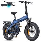 ENGWE Engine Pro 3.0 Boost - Vélo électrique Pliable 20" - Batterie 48V15Ah - Autonomie 130 km - Frein à huile hydraulique, Bleu