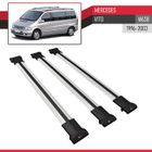 FLY Model Dakdrager Bagagedrager Compatibel Met Mercedes Vito W638 1996 2003 Spoorstaven Grijs Aluminium 3 Staven