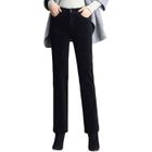 INSFITY Pantalon Femme Velours Côtelé Coupe Droite Couleur Unie Taille Haute