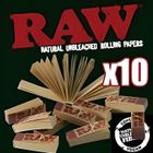 Raw TIPS Lot de 10 Carnets x 50 Filtres en carton