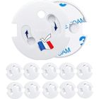 ABURNUDREY Cache Prise Bébé Français - AUDBURN - Universel - Sécurité Enfant - Blanc (10PCS)