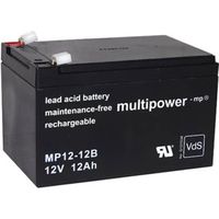 batterie au plomb-acide Multi Power MP12-12B 12 Volt 12Ah,